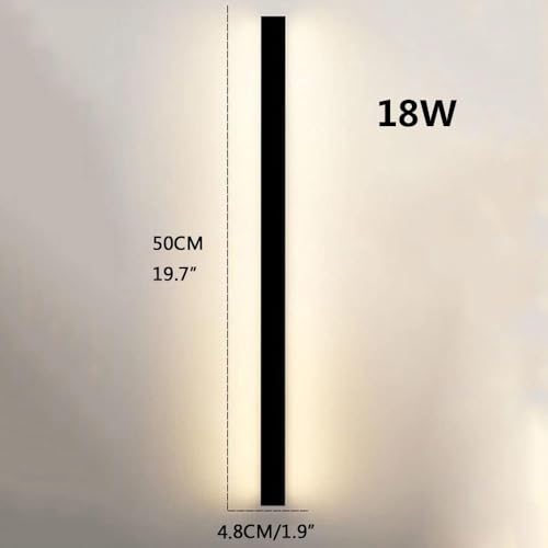 Aplique de pared LED de hierro blanco de 100 cm para salón 3