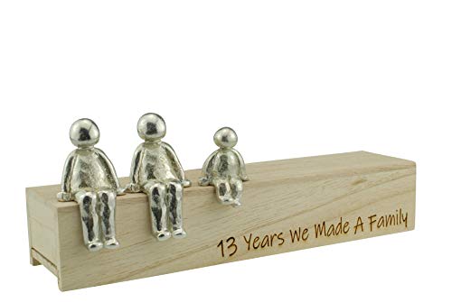 13th Anniversary Idea - 13 Years We Made A Family Metal Ornament - Choose Your Family Combination (1 Child)