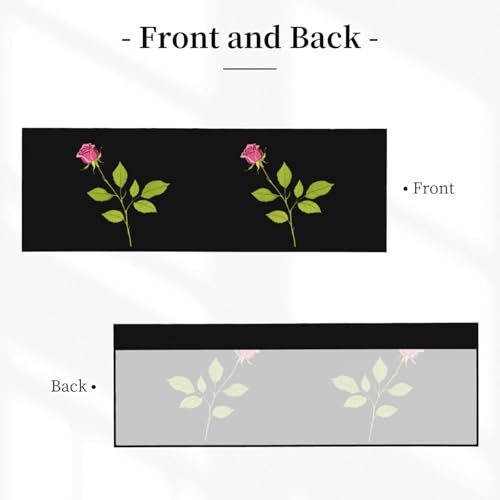 Cortina Valance 54x18 pulgadas con estampado de rosas miniatura 2