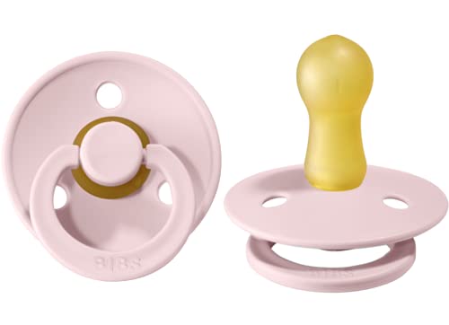 Image of BIBS Baby Pacifiers | BPA-Free Natural Rubber Pacifier | Made in Denmark | Set of 2 Soothers (Blossom, 0-6 Months)