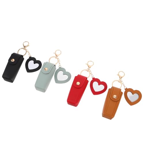 La mejor selección de Porta Labiales del mes. 43 CATIEBYE 4 Piezas Estuche para Lápiz Labial con Espejo y Llavero Mini Bolsa Organizadora para Brillo Labial Protector Portátil para Maquillaje Compacto y Ligero para Bolso y...