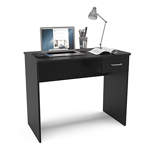 Mesa De Computador Arapei 1 Gaveta Preto - Politorno
