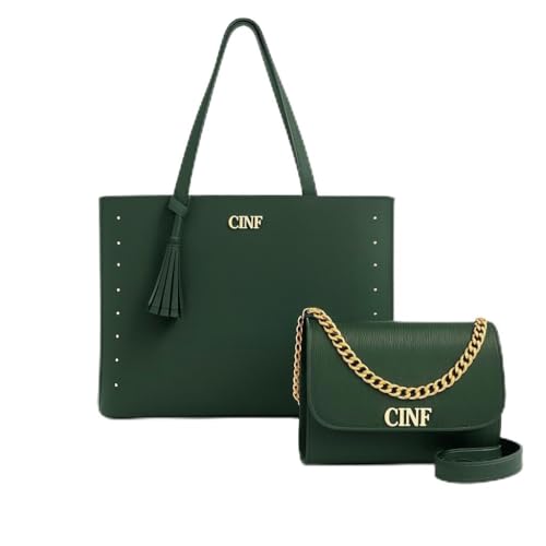 Bolsas Feminina Sacola Grande E Tira Colo Transversal Kit 2 Peças (Verde Militar)