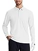 TACVASEN Mens Long Sleeve Shirts Quick Dry Golf Polo Shirt Tactical Polo Shirts Lightweight T Shirt White,3XL #1