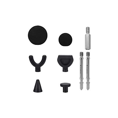 9pcs/Set Massage Adapter Tip Bit Massage Adapter Attachment with 3 Extended Rod for Jigsaw Massager Adapter Attachment for Neck Shoulder Muscle Relaxation