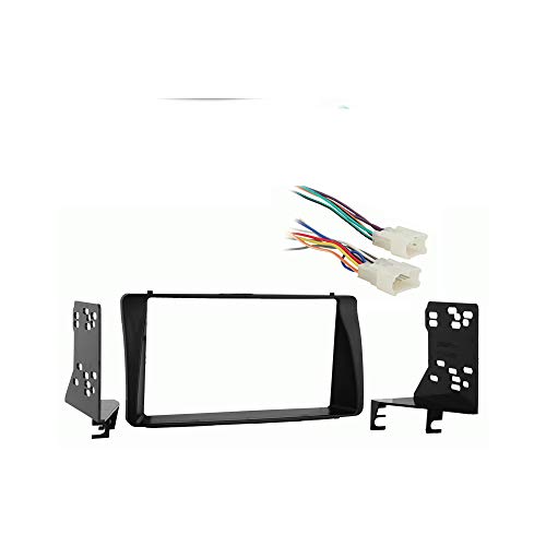 Harmony Audio HA-701761 Compatible with Toyota Corolla 2003-2008 Factory Stereo to Aftermarket Radio Harness and 95-8204 Double DIN Installation Dash Kit