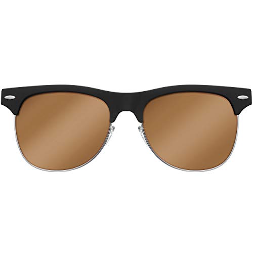 Balinco® half frame sunglasses with dark wooden temples & polarised TAC lenses for exceptionally clear vision, shatterproof - Image 4