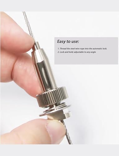 Sistema para colgar cuadros sin dañar la pared con cable invisible 3