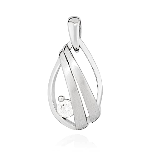 Pendentif goutte zirconium blanc argent 925 NKlaus amulette 13537