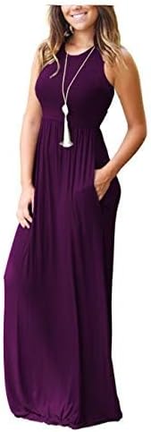 AUSELILY Women's Summer Sleeveless Loose Maxi Dress Casual Long Dresses with Pockets 2026 New - Image 2