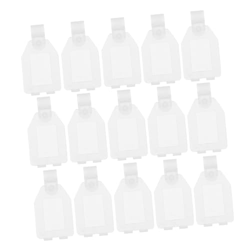 Amosfun 20 soportes transparentes para etiquetas de precio, clips de etiquetas de plástico para exhibición de estantes de supermercado, fácil de instalar, soportes de etiquetas de clasificación para