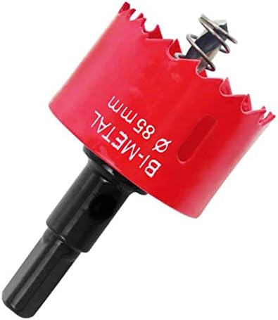 Houdao Hole Saw Set 85mm M42 Bi-Metal Hole Cutter Set with Hexagon Arbor and Centring Metal Drill Bits Holesaw Kit for Wood Metal Plasterboard Iron Sheet Pipe Plastic
