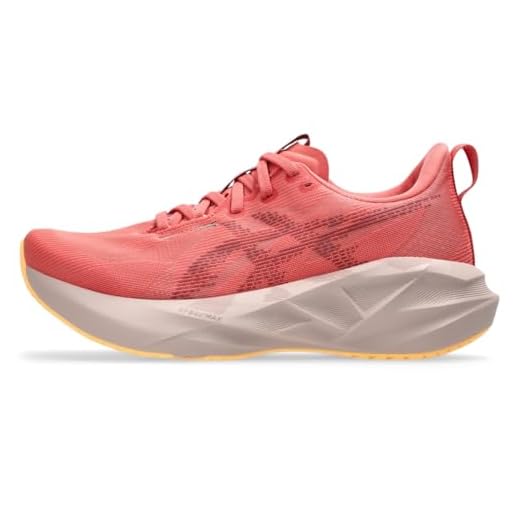 ASICS Tênis de corrida feminino NOVABLAST 5, Argila rosa escuro/vermelho entulho, 40