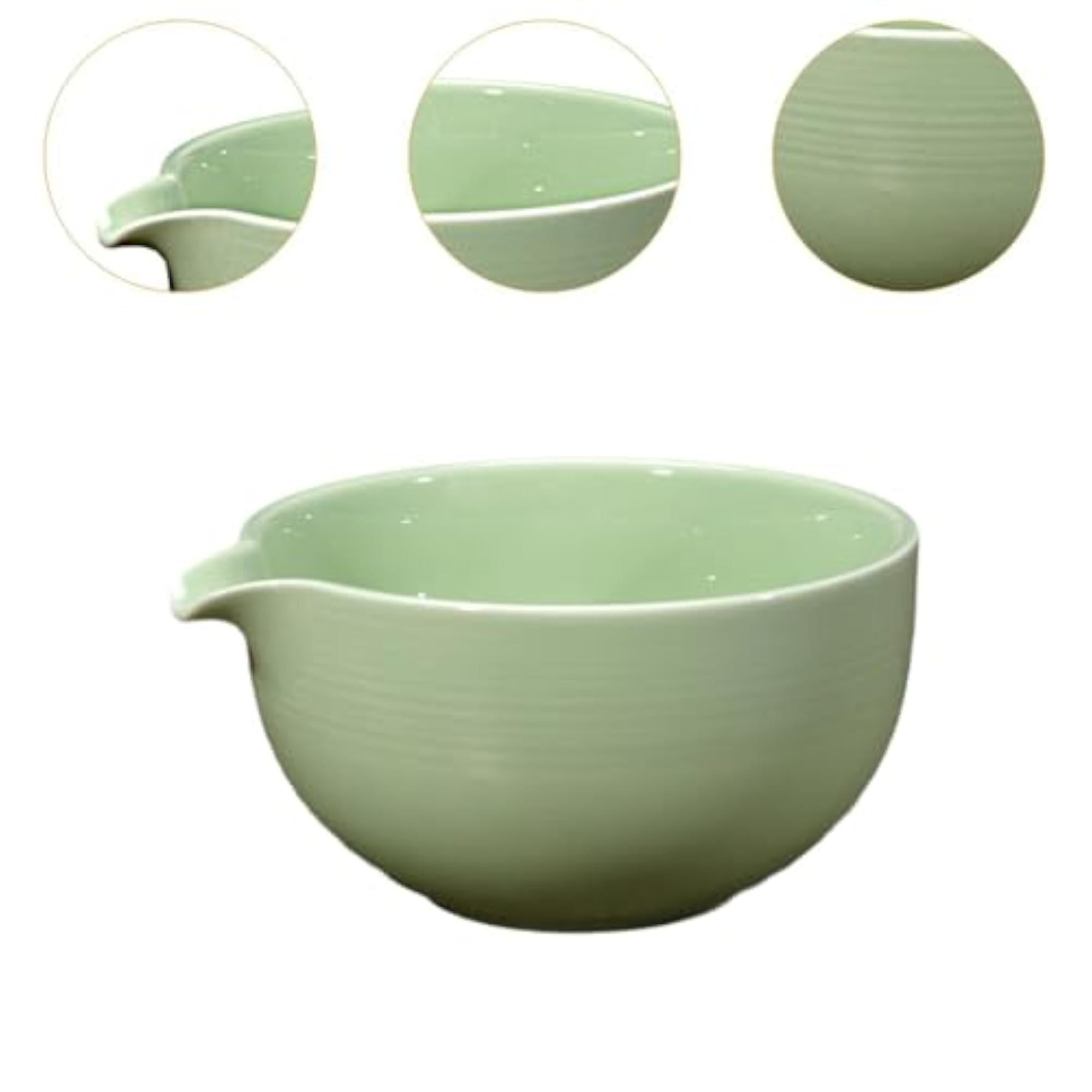 Ceramic Matcha Bowl with Spout for Tea Ceremony, Family Gift