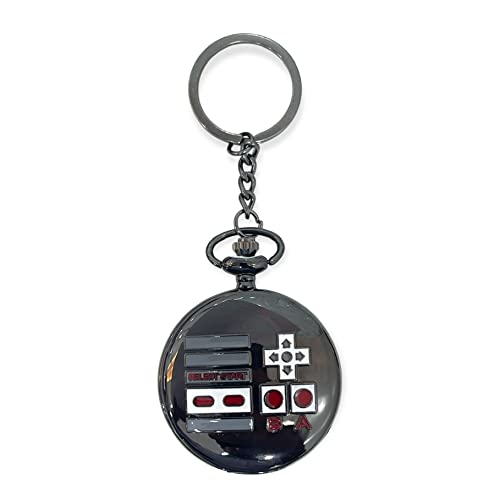 Image of AUGEN Premium Pocket Watch Metal Keychain Gaming Remote Retro Vintage for Gifting With Key Ring Anti-Rust (Pack Of 1)