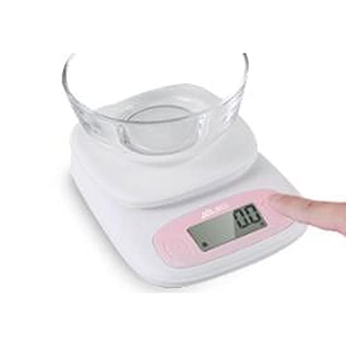 Balance de cuisine multifonction blanche en acier inoxydable, taille : 12 cm x 16 cm, 1 balance