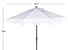 SAFAVIEH 9ft Outdoor Patio Umbrella, Round, Zimmerman Collection, Red & White Trim, Button Tilt, UV Resistant for Deck, Backyard, Poolside (PAT8000K)