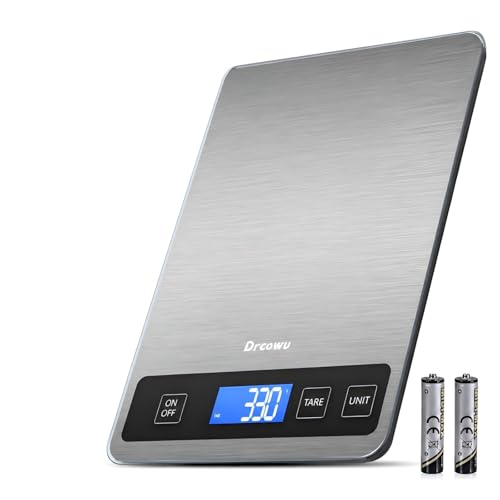 Drcowu Bilancia Cucina Digitale, 15kg Bilancia da Cucina Professionale con