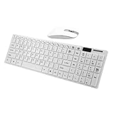 Clavier sans fil 2,4 g : clavier et souris ultra-fins pour la maison ou bureau, clavier sans fil pour tablette