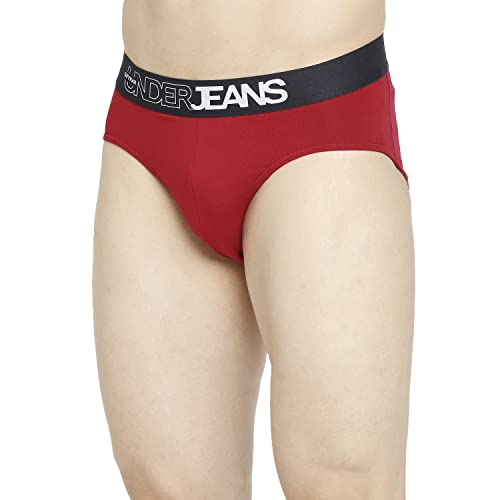 Image of Underjeans Men's Cotton Blend Regular Fit Solid Brief