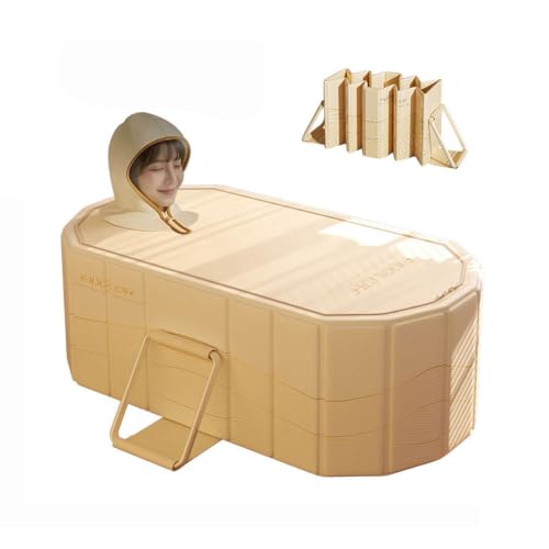 NidoDegato ポータブルバスタブ 蓋付き 長120/150CM 水風呂 折りたたみ浴槽 大人 子供 簡易風呂 コンパクト 折り畳み 大型 プール ポータブル浴槽 アイスバス 家庭用サウナ 屋内外兼用 組み立て不要 収納便利 持運び便利(幅86*高5