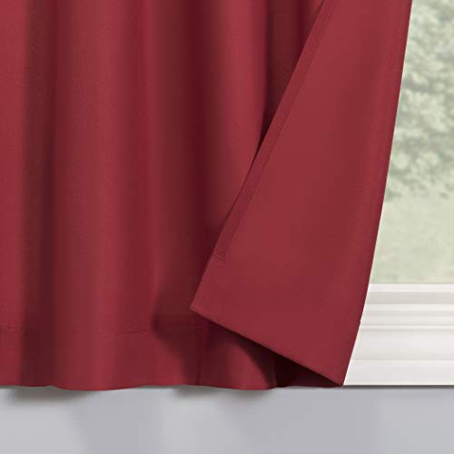 No. 918 Martine Microfiber Semi-Sheer Rod Pocket Kitchen Curtain Valance and Tiers Set, 54