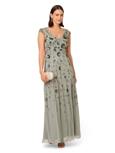 Adrianna Papell Women's Long Beaded Dress4
