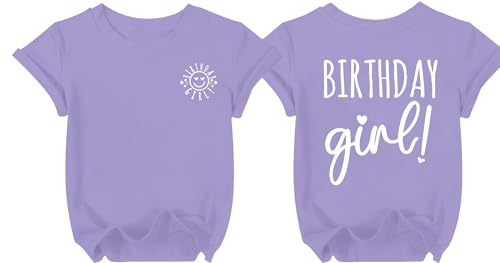 Image of YHHR Birthday Girl Shirt Tie Dye Girls Birthday Shirts 7-14 Year Kids Tops