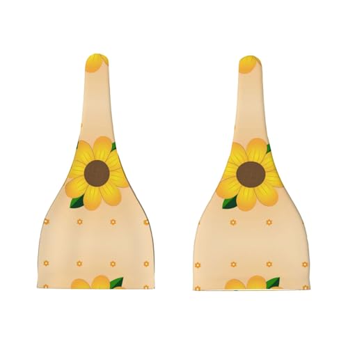 Baby Beanie Golden Sunflower Knotted Hat - Soft, Warm, Comfortable, Headwear for Newborns, 0-6 Months3