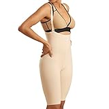 MARENA FBS2 Stage 2 Knee Length Zipperless Girdle with Suspenders - Tummy Control Post Surgery Beige, Medium
