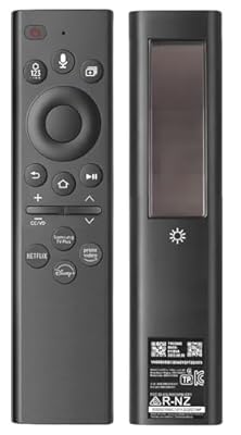 BN59-01385A Solar Voice Replacement Remote Control for Samsung TV, Rechargeable Solar Cell Power Control for Samsung 2021 2022 2023 Neo QLED, The Frame and Crystal 4k 8K UHD Smart TVs