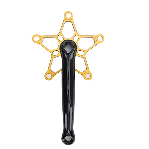 Generic 170 Mm 130 BCD Crankset, Sturdy Mountain Bike Crankset for Fixed Gear for Tracked Road for Singlespeed (Gold), Generic0uhntaywg9-14