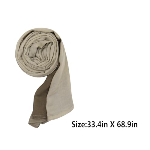 ANKOMINA Women's Gradient Color Cotton Hijab Scarf Soft Muslim Head Wraps Shawls Fahion Islamic Long Scarves4