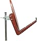 SCHWAIGER SAT-Anlage Aluminium Satelliten-Set Satellitenschüssel Quad LNB digital 8X F-Stecker 7mm SAT-Antenne Komplettset 75 x 80 cm (Ziegelrot (RAL8012))
