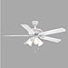 Hampton Bay Glendale 52 In. White Ceiling Fan
