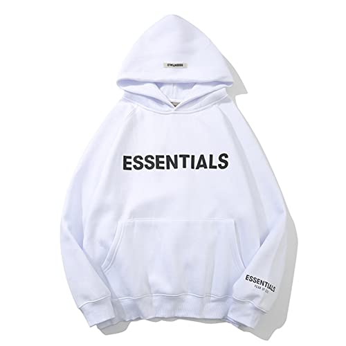 FEAR OF GOD Essentials jaqueta camisola com capuz, casais hip hop camisola pulôver, canguru bolso re