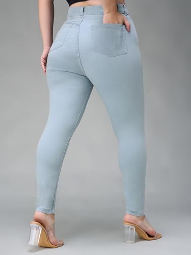 Image of Miss Chase A+ Women's Bootcut High Rise Regular Length Stretchable Denim Jeans