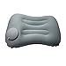 Coussin de voyage Protable - En TPU - Pour le camping - Compressible - Ergonomique - Soutien lombaire - Parfait pour la plage, le sac à dos, les voyages de route et les avions (gris)