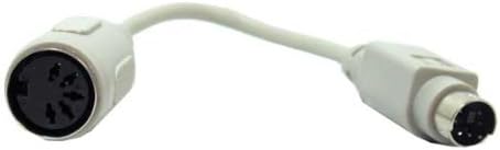 AT Keyboard Cable Adapter, PS/2 (MiniDin6) Male to Din5 Female (6 inches)