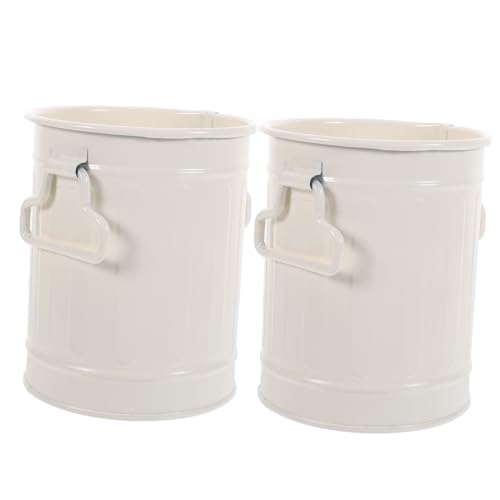 Gatuida 2stücke Metall Blumentopf Eisen Retro Pflanzgefäß Blumenvase Dekorative Vase Für Büro Balkon Wohnzimmer Blumenarrangements