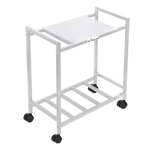 WINSTAR 2-Tier UPS Stand for Home and Office | Metal Inverter Trolley with Wheels | Battery Stand for Inverter with Shelf | 2 Shelf (Single Battery... - Image 3