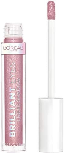 L'Oreal Paris Brilliant Eyes Shimmer Liquid Eye Shadow, Longwearing Lasting Shimmer, Crease Resistant, Flake-Proof, Precision Applicator, Quick Dry, Non-Greasy, Amethyst Quartz, 0.1 oz.