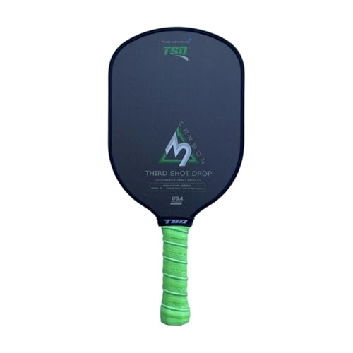 Third Shot Drop Elongated 6" Handle Pickleball Paddle | Triple Layer Carbon Fiber Diamond Weave Surface (Kratos 2) (Nomex 10.5mm Core)