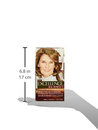 Image of L'Oreal Paris ExcellenceAge Perfect Layered Tone Flattering Color, 5G Medium Soft Golden Brown