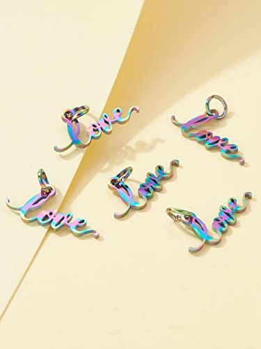 ZJCUNEUR 5pcs Color Block Letra Diseño Colgante Cover