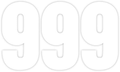 Pack of 3 Plain Bin Numbers for Wheelie Bins 4 Waterproof (17 cm) Number - 4 Bin Numbers for Wheelie Bins Large Self Adhesive Bin Sticker for Bin and More Packwith®