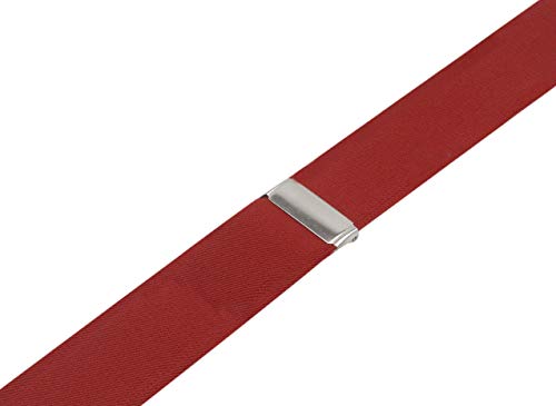 Image of Mens Suspenders with 3 Swivel Hooks Belt Loops 1.4 Inch Wide Heavy Duty Adjustable Braces