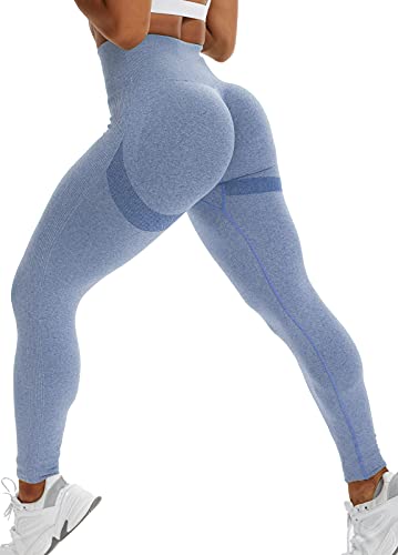 Leggings femme taille haute sport push up elastique pantalon yoga gym noir