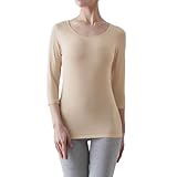 インナーシャツ レディース 七分袖 綿混 クルーネック あったかインナー ホットコット