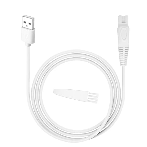 uijino 5V Charger Compatible with Akunbem Women Electric Shaver USB Charging Cable for Akunbem Bikini Trimmer for Women 1 Cleaning Brush Power Cord 3.3ft